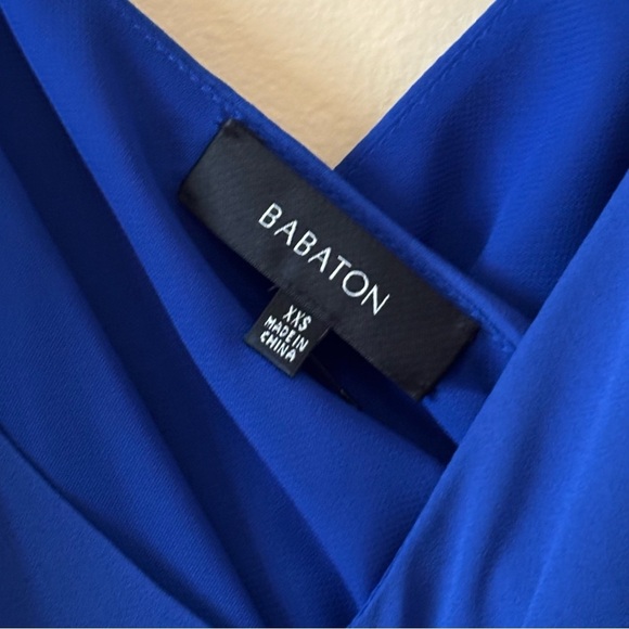 Babaton| Aritzia| Pretty ‘Casimir’ Dress in Royal Blue Lightweight V-Neck Sz XXS - Picture 5 of 6